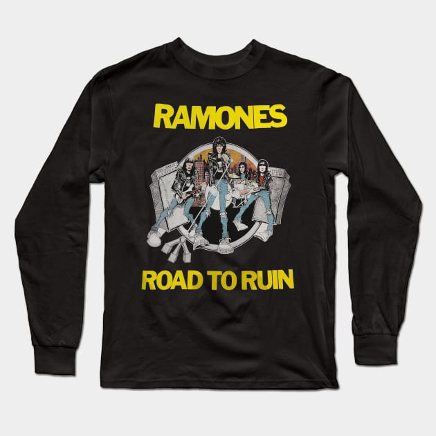 Vintage Tour Road To Ruin Long Sleeve T-Shirt by Xela Wilma